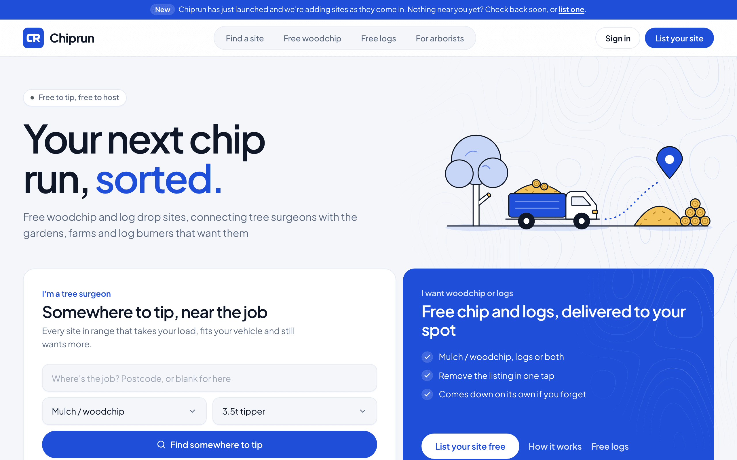 The Chiprun website