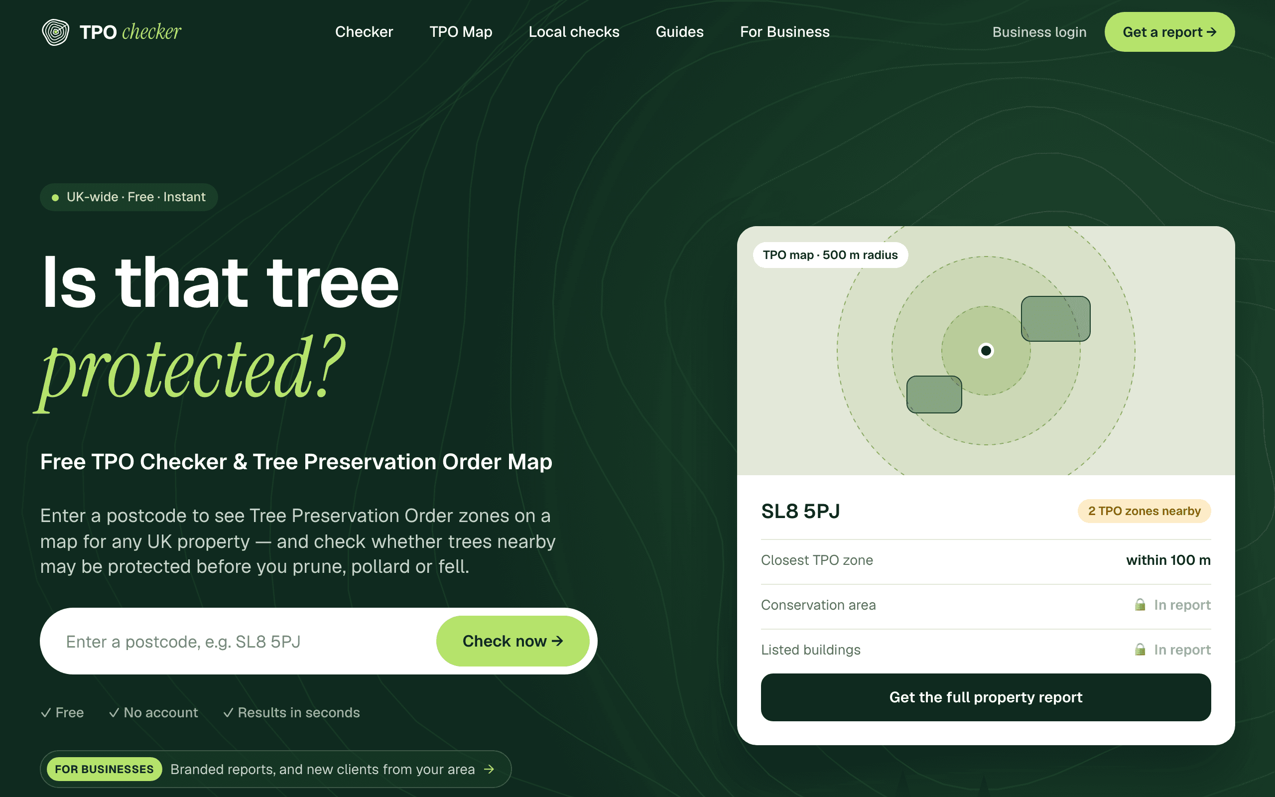 The TPO Checker website
