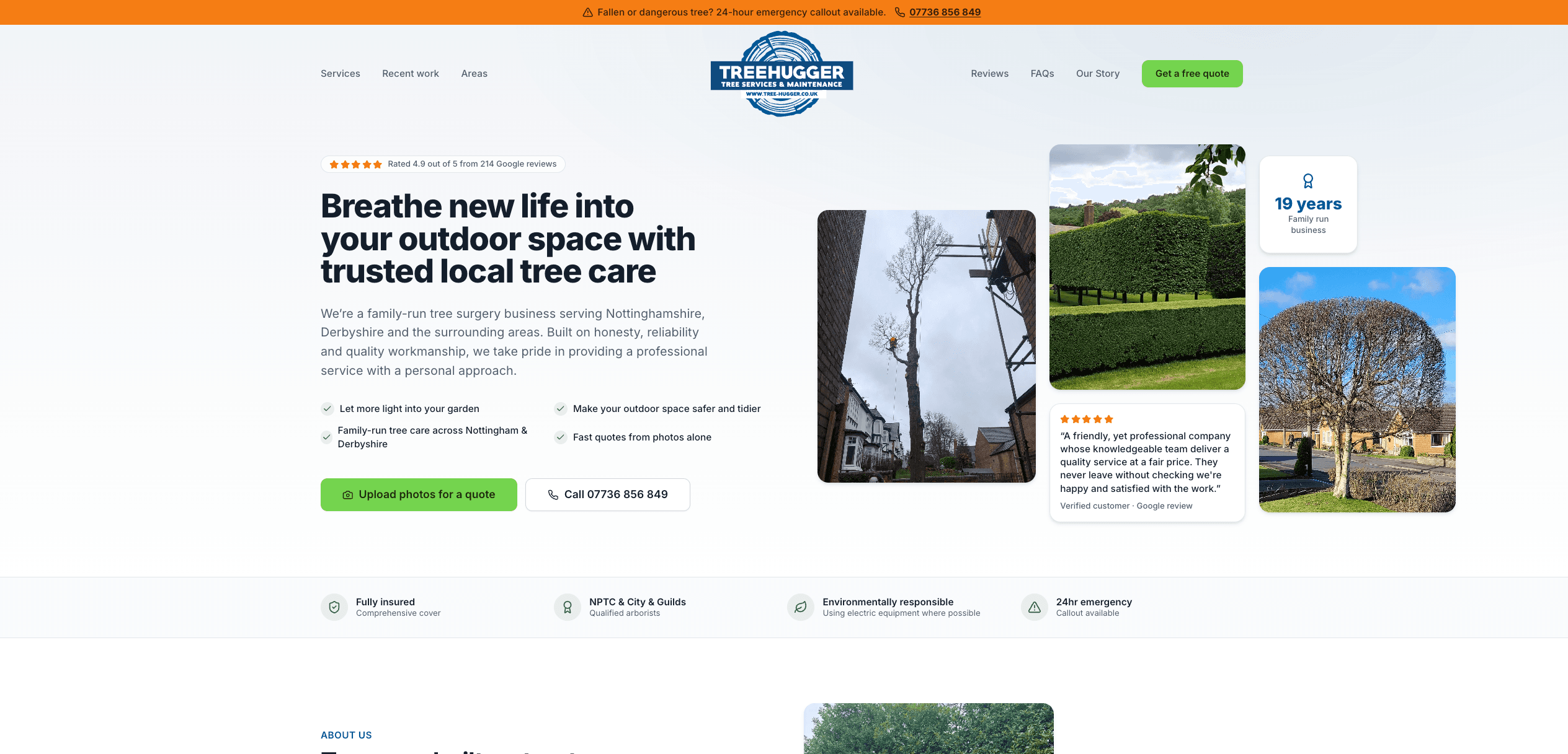 The Tree Hugger & Son website